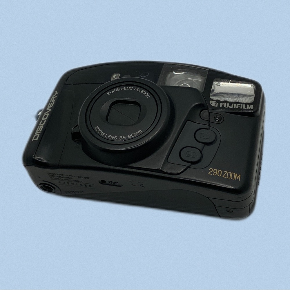 fujifilm discovery 290 zoom vintage 90s 35mm film camera point & shoot with case
